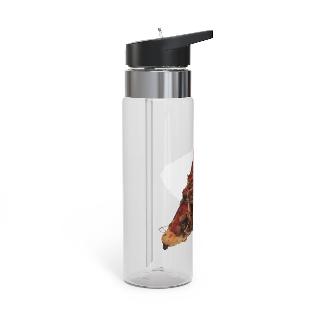 Pizza Kensington Tritan™ Sport Bottle, 20oz, featuring a screw-on lid, straw, and carabiner hook, made from durable BPA-free Tritan material.